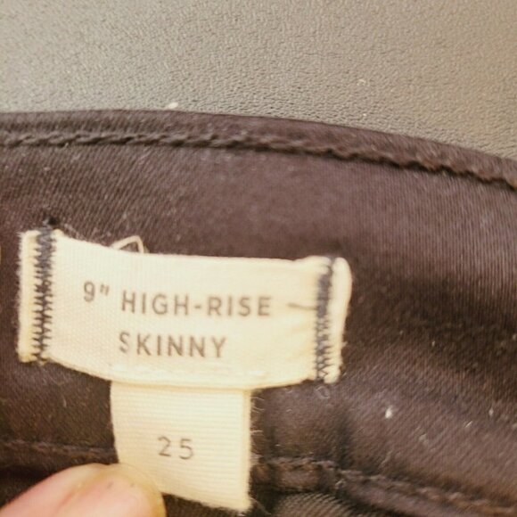 Madewell NWOT 9" High-Rise Skinny Jeans in Black Size 25 - Picture 7 of 10